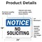 Signmission No Soliciting OSHA Notice Sign, Vinyl Decal, 24in W x 18in L, 2PK OS-2PACK-NS-D-1824-L-14838 - alternate 5
